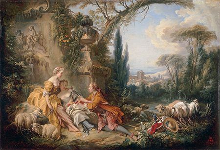 François Boucher, Les Charmes de la vie champêtre (Charms of Country Life), 1737, Musée du Louvre, Paris. Image: © RMN-Grand Palais (musée du Louvre) / Jean-Gilles Berizzi